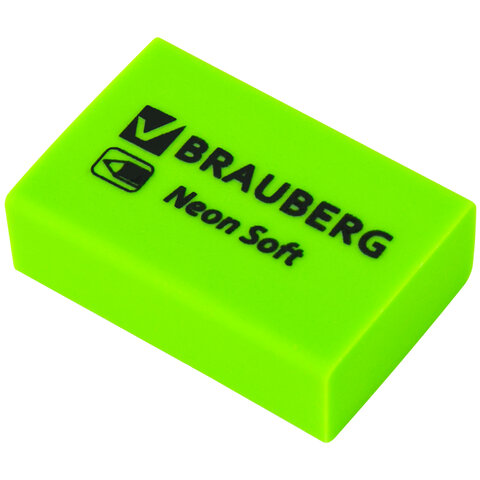 Ластики BRAUBERG NEON SOFT НАБОР 12 штук, размер ластика 31х20х10 мм, экологичный ПВХ, 271339 - фото 9