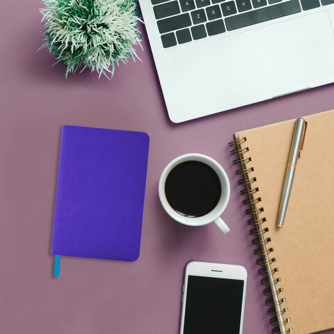 Ежедневник недатированный МАЛЫЙ 100х150 мм А6 BRAUBERG "Metropolis Mix", под кожу, 136 л., сиреневый, 113305 - фото 12