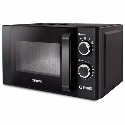 Микроволновая печь CENTEK CT-1583, объем 20 л, мощность 700 Вт, механическое управление, черная, CT-1583 Gray - фото 2