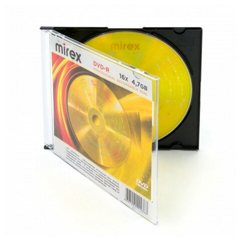 Диск DVD-R MIREX, 4,7 ГБ, 16x, Slim Case, КОМПЛЕКТ 5 шт., UL130003A1F - фото 6