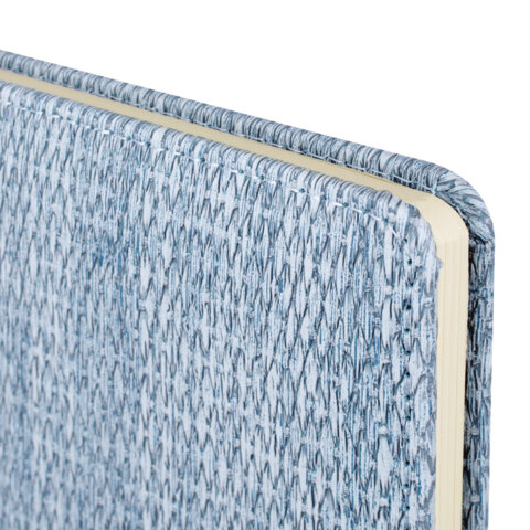 Еженедельник датированный 2026 МАЛЫЙ ФОРМАТ 95х155 мм, А6, BRAUBERG "Augustus", под кожу, голубой, 117185 - фото 4