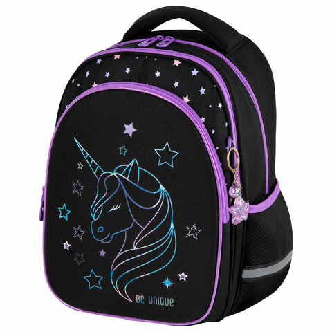 Рюкзак BRAUBERG OPTIMA, 2 отделения, с брелоком, "Radiant unicorn", 36х27х18 см, 273157 - фото 1