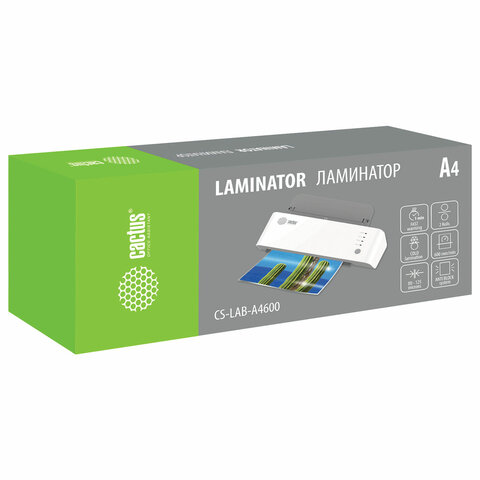 Ламинатор CACTUS CS-LAB-A4600, формат A4, толщина пленки 80-150 мкм, скорость 60 см/мин, белый,1368022 - фото 2