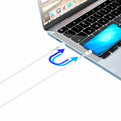 Кабель USB Type-C-Type-C, 30 Вт, белый, 2 м, DEFENDER F182, 87537 - фото 4