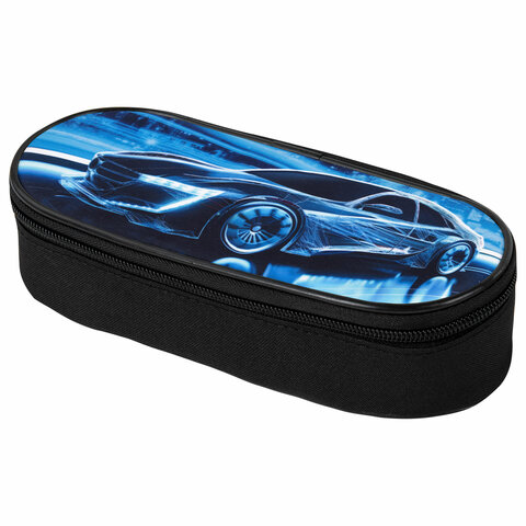 Пенал-футляр BRAUBERG, 1 отделение, органайзер, полиэстер, 22x9х5 см, "Night driver", 272314 - фото 1