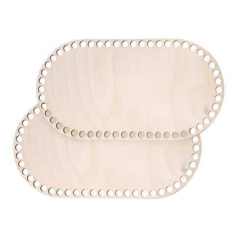 Донышки деревянные для вязания овальные, 2 шт., 24,5х13 см, BRAUBERG HOBBY, 665318 - фото 3