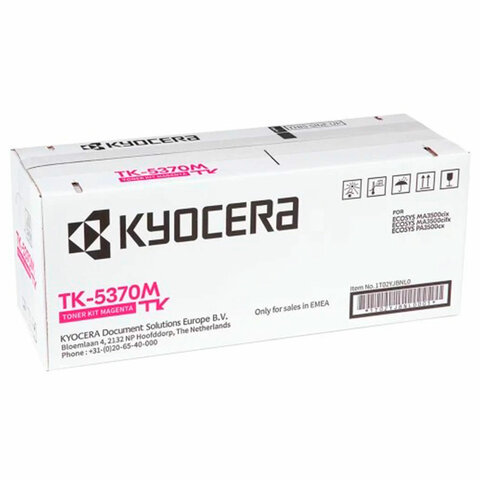 Тонер-картридж KYOCERA (TK-5370M) ECOSYS PA3500cx/MA3500cix/MA3500cifx, пурпурный, оригинальный, ресурс 5000 страниц, 1T02YJBNL0 - фото 1