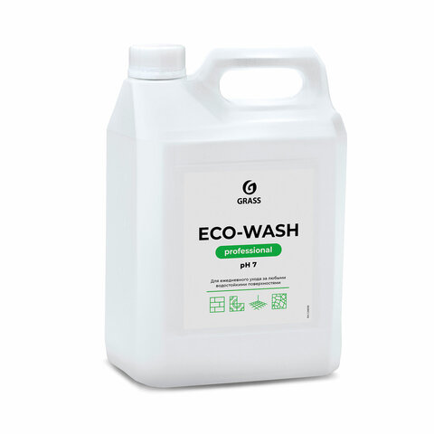 Средство моющее универсальное 5 кг, GRASS ECO-WASH, низкопенное, жидкое, 126030 - фото 1