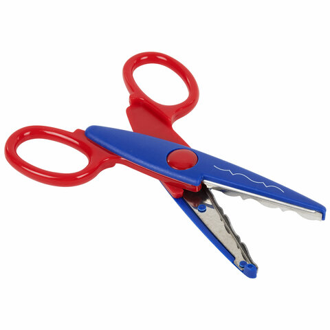 Ножницы ПИФАГОР, 135 мм, фигурное лезвие, ассорти, в дисплее, 230938 - фото 5