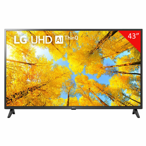 Телевизор LG 43UQ75006LF, 43" (108 см), 3840 x 2160, 4K, 16:9, SmartTV, Wi-Fi, черный, 3205263 - фото 1