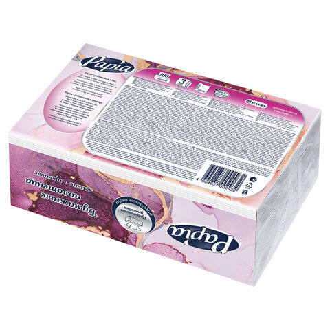 Полотенца бумажные (1 пачка – 100 листов) PAPIA (H3) UNIT PACK, 3-слойные, 23х20,5 см, V-сложение, 5090823 - фото 6