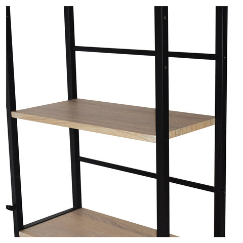 Стол на металлокаркасе BRABIX "LOFT CD-005",1200х520х1200 мм, 3 полки, цвет дуб натуральный, 641223 - фото 7