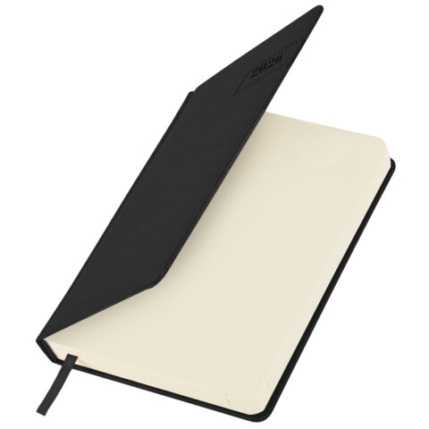 Ежедневник датированный 2026 А5 138x213 мм, BRAUBERG "Imperial", под кожу, черный, 117063 - фото 4