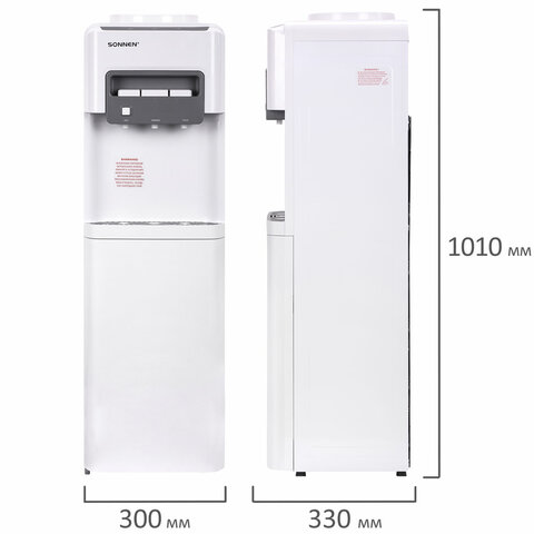 Кулер для воды SONNEN FSC-03AC, напольный, НАГРЕВ/ОХЛАЖДЕНИЕ КОМПРЕССОР, шкаф, 3 крана, белый, 455419 - фото 12