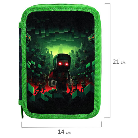 Пенал BRAUBERG, 3 отделения, полиэстер, 21х14 см, "Night warrior", 272333 - фото 6