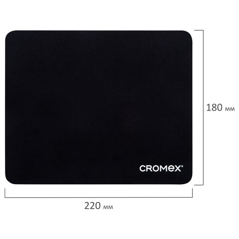 Коврик для мыши CROMEX (КРОМЕКС) "SLIM", резина + ткань, 220х180х2 мм, 513954 - фото 5