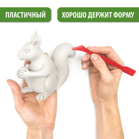 Пластилин скульптурный BRAUBERG ART CLASSIC, белый, 1 кг, мягкий, 106524 - фото 8