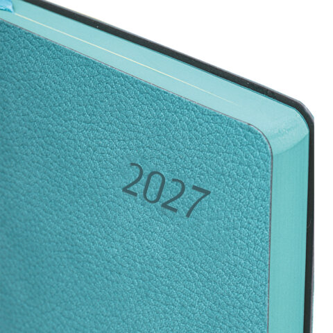 Ежедневник датированный 2027, А5, 138x213 мм, BRAUBERG "Stylish", под кожу, гибкий, бирюзовый, 117970 - фото 3