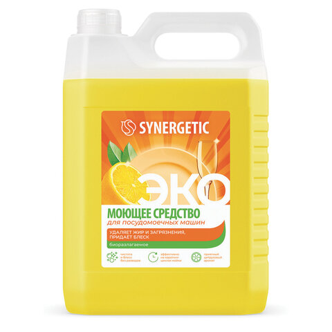 Средство для мытья посуды в посудомоечных машинах 5 л, SYNERGETIC, биоразлагаемое, ЭКО, 95 - фото 1