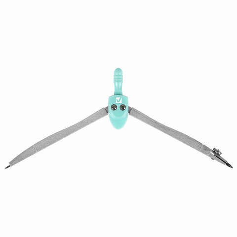 Готовальня BRAUBERG SCHOOL KIT, 11 предметов, циркуль 115 мм, циркуль 125 мм, чертежные принадлежности, мятный цвет, 210706 - фото 6