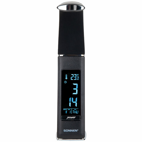 Настольная лампа-светильник SONNEN SM-01B на подставке, LCD-экран, СВЕТОДИОДНАЯ, 5 Вт, черный, 238232 - фото 5