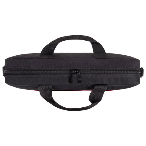 Сумка портфель BRAUBERG PRACTICAL с отделением для ноутбука 15,6", "Red line", черная, 29х40х7 см, 270829 - фото 10