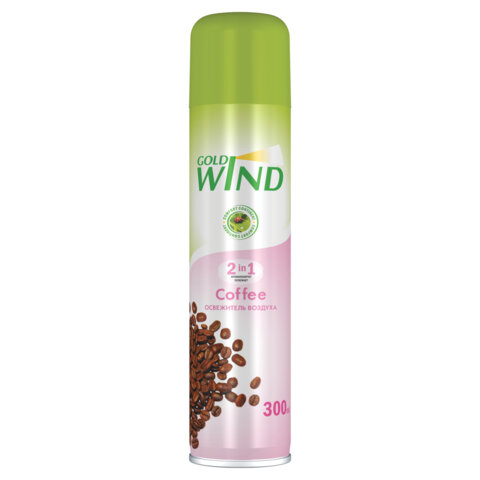 Освежитель воздуха аэрозольный 300 мл, GOLD WIND "Coffee", СИБИАР, 5-02.04.254.06 - фото 1