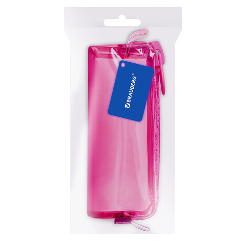 Пенал BRAUBERG с объемной "тракторной" молнией, 1 отделение, ПВХ, 22х8х6,5 см, "Ultra pink", 272340 - фото 7