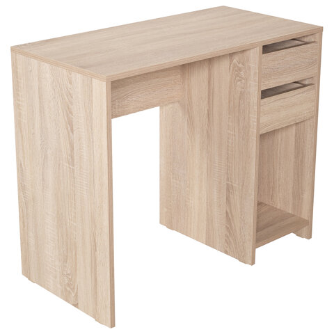 Стол письменный/компьютерный BRABIX "Scandi CD-017", 900х450х750 мм, 2 ящика, дуб сонома, 641895, ЦБ013706-2 - фото 1