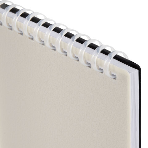 Блокнот МАЛЫЙ ФОРМАТ А6, 60 л., силиконовый гребень, обложка пластик, клетка, BRAUBERG, бежевый, 117563 - фото 4