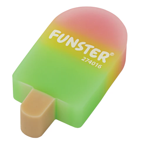 Ластик фигурный FUNSTER (ФАНСТЕР) "АЙСКРИМ", НАБОР 2 ШТУКИ, 55х29х12 мм, цвет ассорти, экологичный ПВХ, блистер, 274016 - фото 4