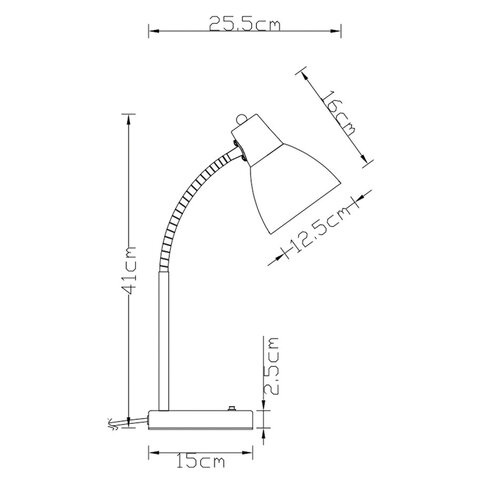 Настольная лампа светильник "Руна" на подставке, цоколь E27, 40 Вт, черный хромированный - фото 5