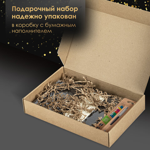 Ручка шариковая PARKER "Jotter Plastic CT", корпус черный, ежедневник А5 черный, белый срез, пакет, 880895 - фото 15