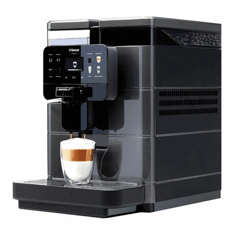 Кофемашина SAECO NEW ROYAL OTC, 1400 Вт, объем 2,5 л, для зерен 600 г, автокапучинатор, черная, 9J0080 - фото 1