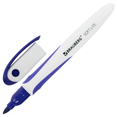 Маркеры стираемые для белой доски НАБОР 4 ЦВЕТА, BRAUBERG "SOFT LITE", 3 мм, резиновая вставка, 152107 - фото 4