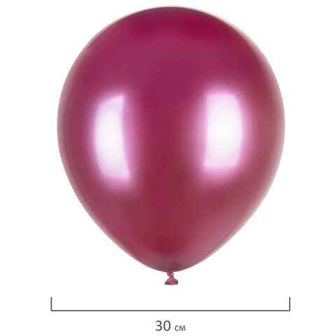 Шары воздушные 30 см, 20 штук, "ХРОМ", ассорти, BRAUBERG KIDS, 591887 - фото 5