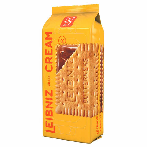 Печенье-сэндвич сливочное LEIBNIZ "Cream Choco" с шоколадной начинкой 190 г, ПОЛЬША - фото 2