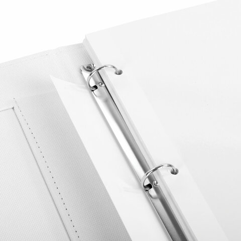 Фотоальбом BRAUBERG свадебный, 20 магнитных листов 30х32 см, обложка под фактурную кожу, на кольцах, белый, 390691 - фото 8