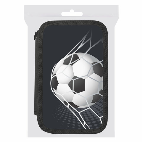 Пенал ПИФАГОР, 3 отделения, ламинированный картон, 19х11 см, "Ball kick", 272253 - фото 7