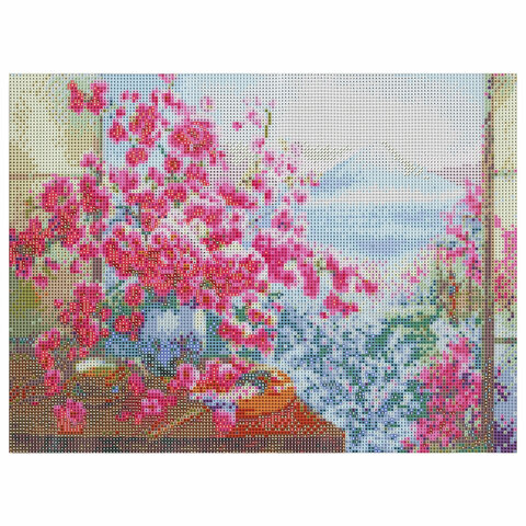 Картина стразами (алмазная мозаика), 30х40 см, ОСТРОВ СОКРОВИЩ, "Букет сакуры", без подрамника, 663862 - фото 5