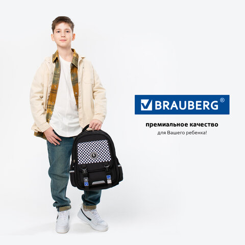 Рюкзак BRAUBERG SNAP, 2 отделения, 3 кармана, "Stylish checks", 39х28х16 см, 273130 - фото 19
