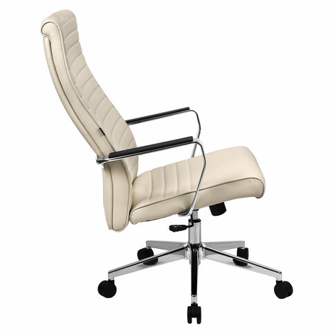 Кресло BRABIX PREMIUM ''Solo EX-730'', алюминий, хром, экокожа, бежевое, 532937 - фото 6