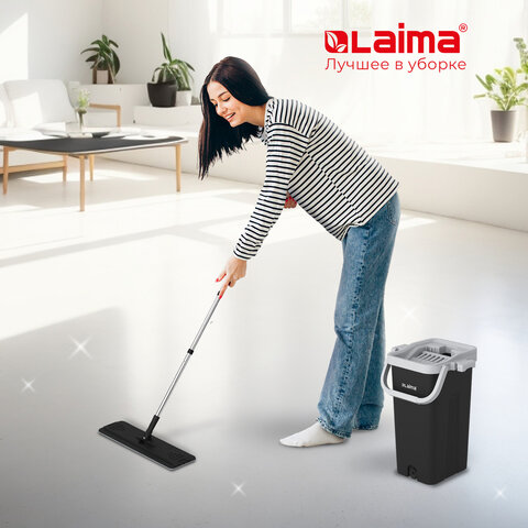 Швабра с отжимом и ведром AltaMop L (10 л), 2 насадки микрофибра, длина ручки 134-154 см, LAIMA, 609151 - фото 15