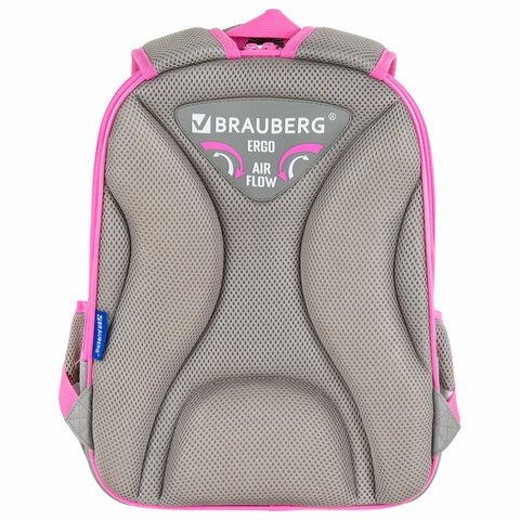 Ранец BRAUBERG QUADRO, 3 отделения, с брелком, Hi there, велюровая панель, 37х28х18 см, 273105 - фото 5