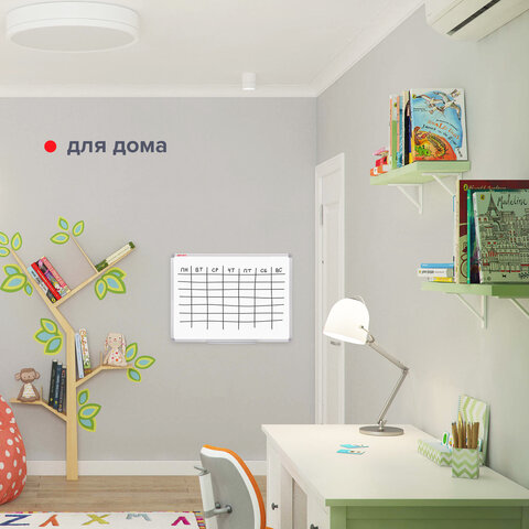 Доска магнитно-маркерная 70х50 см, алюминиевая рамка, ГАРАНТИЯ 10 ЛЕТ, РОССИЯ, BRAUBERG, 238185 - фото 16