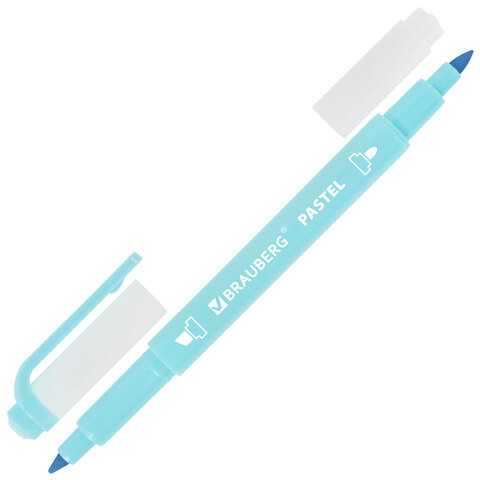 Набор текстовыделителей двусторонних 6 ПАСТЕЛЬНЫХ ЦВЕТОВ, BRAUBERG "TWIN PASTEL", линия 1-5 мм, 152518 - фото 3