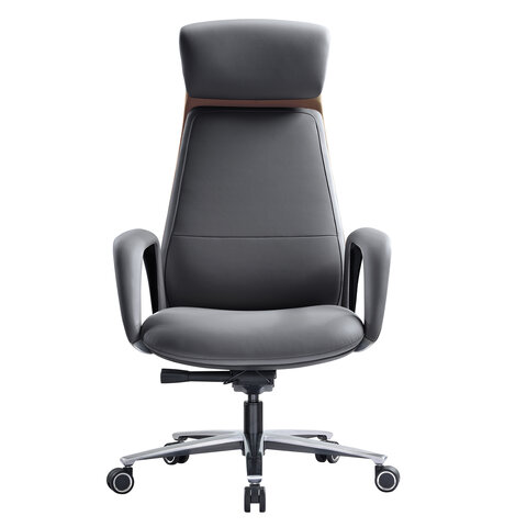 Кресло HAWASAN (ХАВАСАН) PREMIUM EX-820, синхромеханизм, слайдер, экокожа, графит/коричневое, 533238 - фото 3