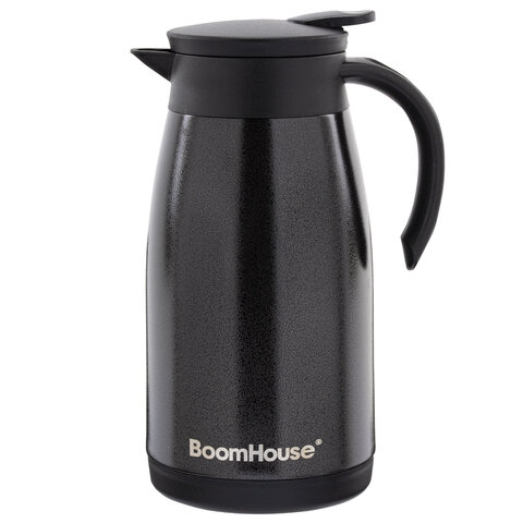 Чайник-термос 1 л, BOOMHOUSE (БУМХАУС) COFFEE BREAK, нержавеющая сталь SUS304, черный, ТЕРМОЧАЙНИК, 700328 - фото 2