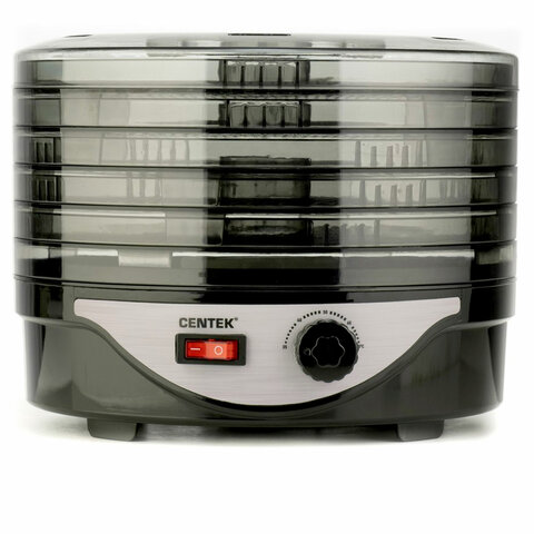 Сушилка для овощей CENTEK CT-1658, объём 4 л, 270 Вт, 5 поддонов, механическое управление, черная - фото 1