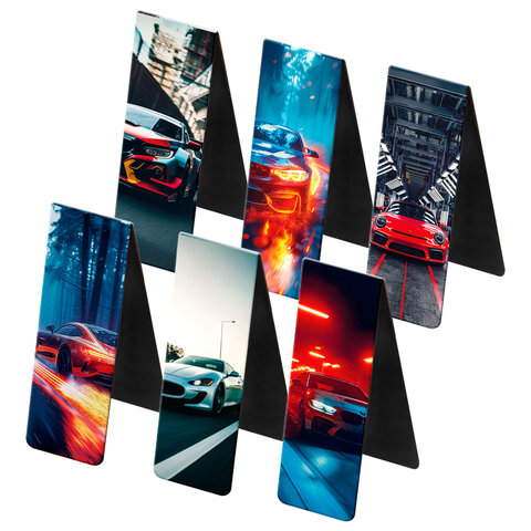 Закладки для книг МАГНИТНЫЕ, "BOYS", комплект 12 штук, 60x20 мм, FUNSTER (ФАНСТЕР), 116656 - фото 4